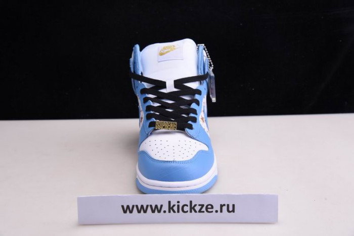 nike dunk high pro sb s*upre*me blue stars -307385-141
