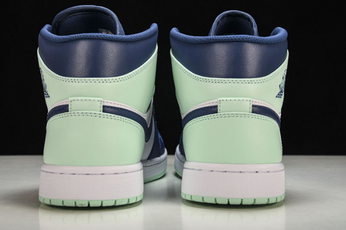 jordan 1 mid mystic navy mint foam - 554724-413