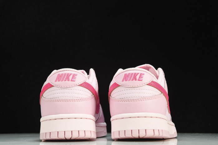 nike dunk low triple pink (ps) - dh9756-600