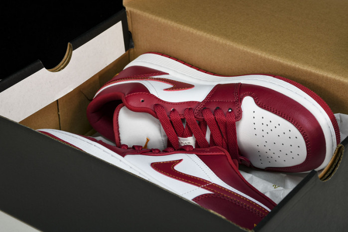 jordan 1 low cardinal red - 553558-607