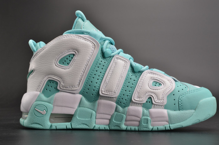 nike air more uptempo gs “island green” womens 415082-300