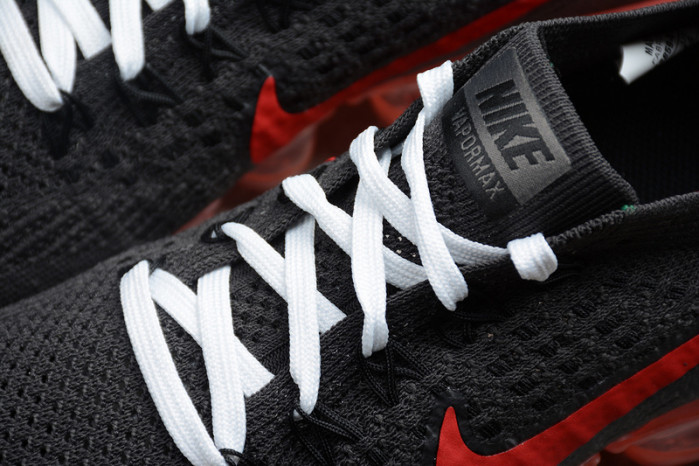 nikelab air vapormax flyknit black/big red womens aa3859-016