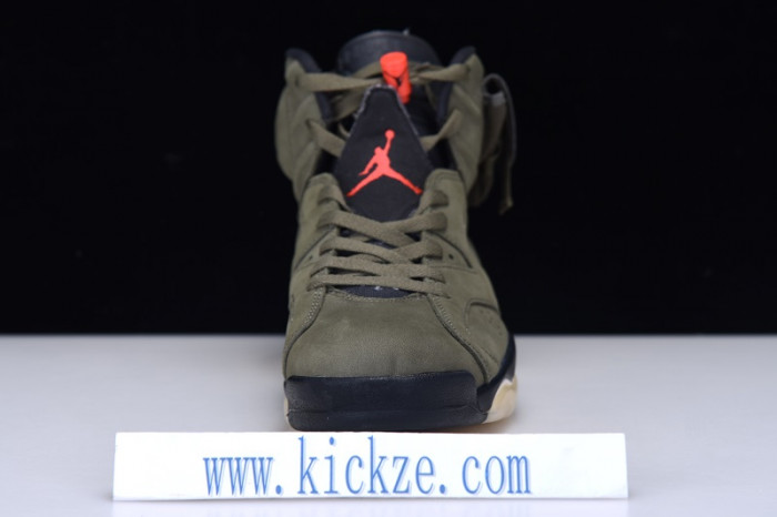 travis scott air jordan 6 medium olive - cn1084-200