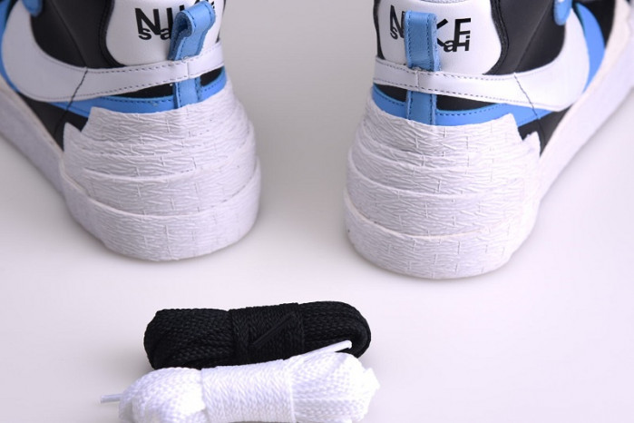 nike blazer high sacai white black legend blue - bv0072-001